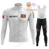 New Portugal National Team  Cycling Jersey Set Winter Mens Long Sleeve Clothing Suit MTB Bike Road Pants Bib Ropa Ciclismo