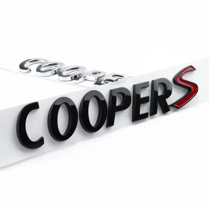 For Mini S Logo Rear Trunk Letters Emblem Badge Car Sticker Decals for Cooper S R50 R52 R53 R56 R60 Car Accessories