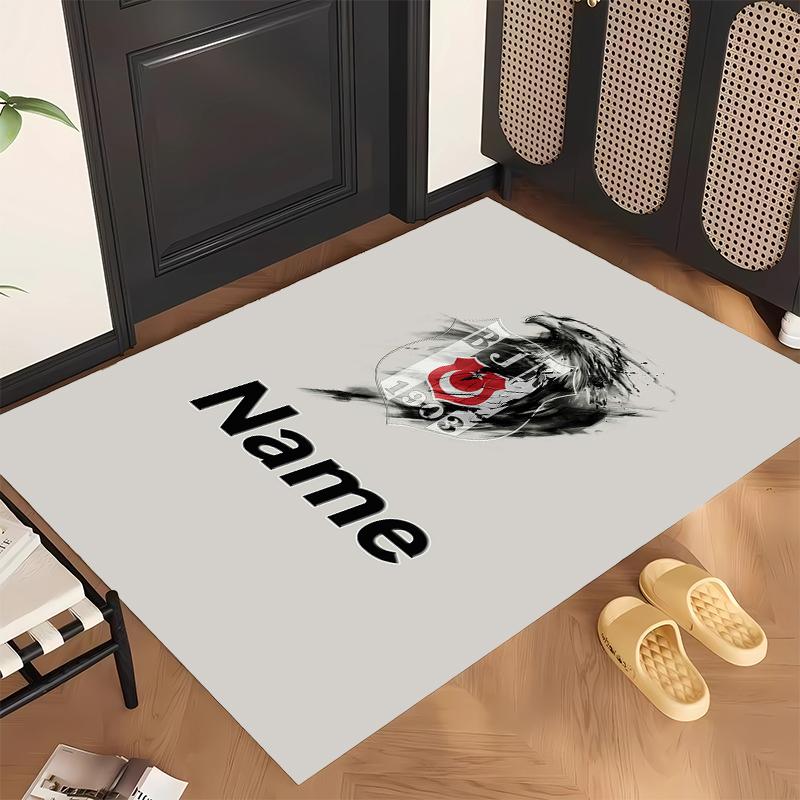 BJK FC (14) Personalized Name Office Carpet Stylish Decor for Living Room Bedroom Kitchen