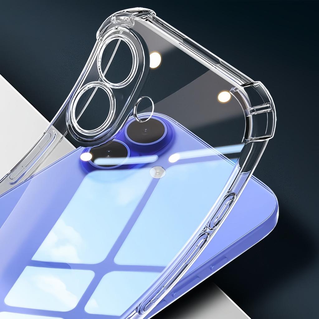 Transparent TPU Shockproof Protection Phone Case for Vivo V60 Lite - Clear