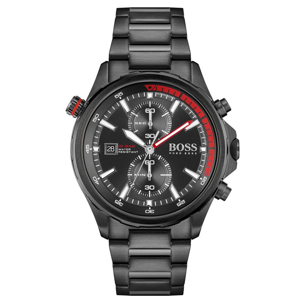 Hugo Boss 1513825 Herenhorloge Zwarte Band Zwarte Wijzerplaat 46 Mm + Doos