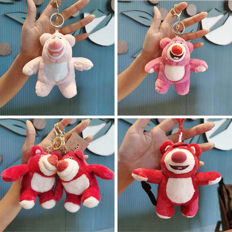 Adorable Plush Teddy Bear Keychain Soft Cartoon Stuffed Animal For Birthday Gift