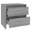 Nightstands 2 pcs Grey Sonoma 45 x 34.5 x 44.5 cm Particleboard