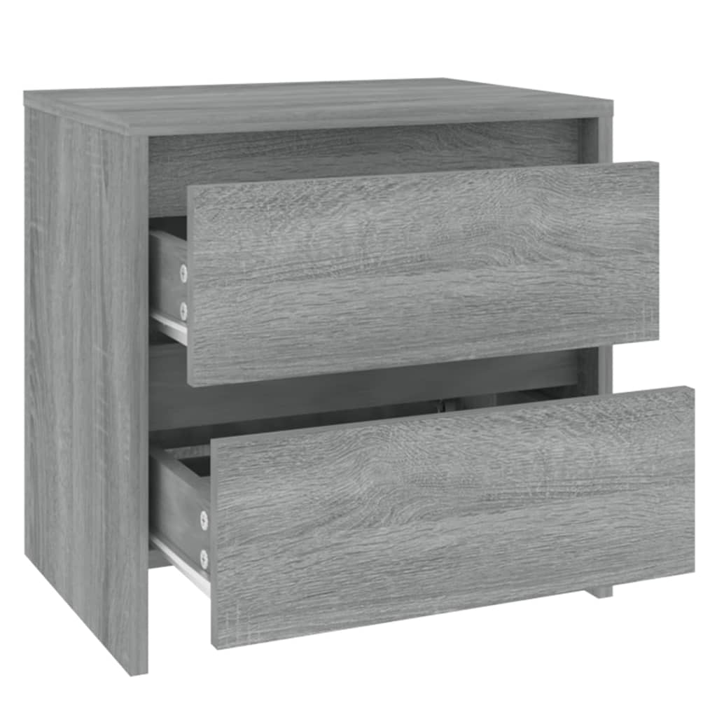 Nightstands 2 pcs Grey Sonoma 45 x 34.5 x 44.5 cm Particleboard