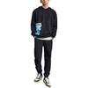 Anta Lifestyle Series Solid Color Letter Print Hooded Pullover Long Sleeve Sweatshirt Unisex sweatshirt Black 952238703-3