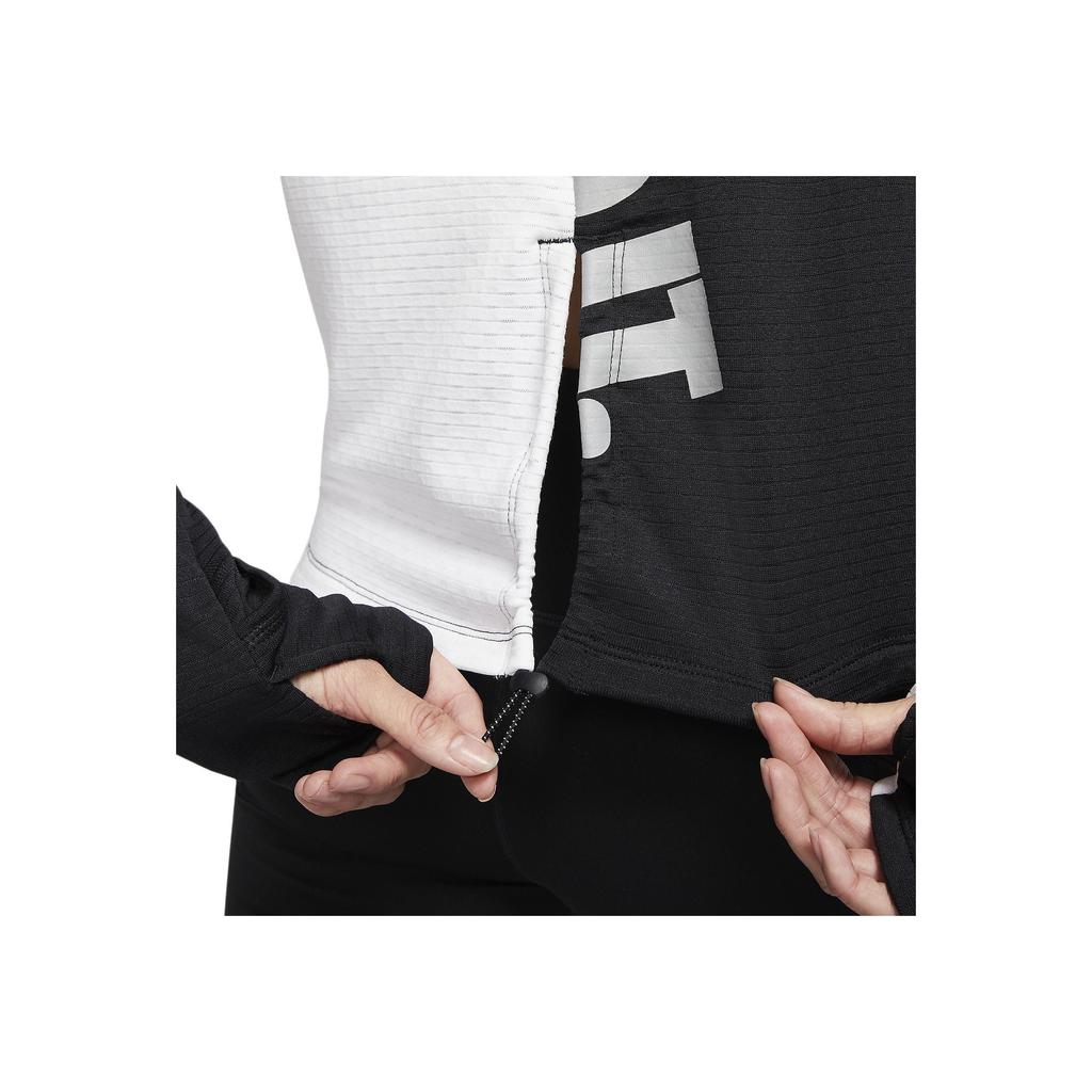 Nike Therma Icon Clash Sport Casual Rundhals Langarm Strick-Sweatshirt Damen Sweatshirt Schwarz CJ8065-010