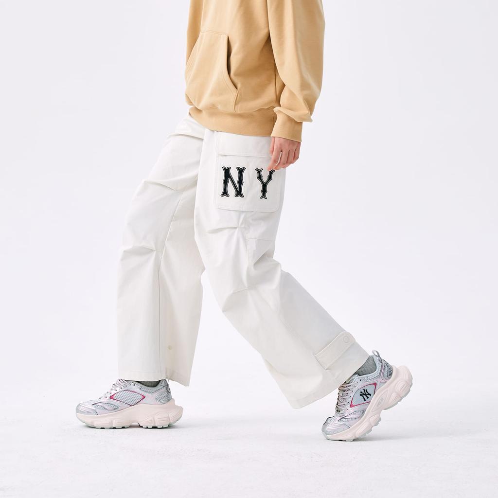 MLB New York Yankees Lengte Verhogende Lage Top Dikke Sneakers Unisex Roze 3ASHWD15N-50PKL
