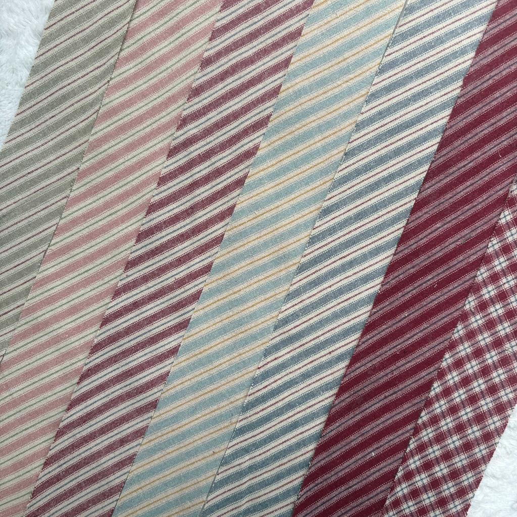 4cm Yarn Dyed Cotton Bias Binding Tapes Ribbon, Handmade Patchwork Cotton Fabric Trimming Upholstery Sewing Accessories 4M