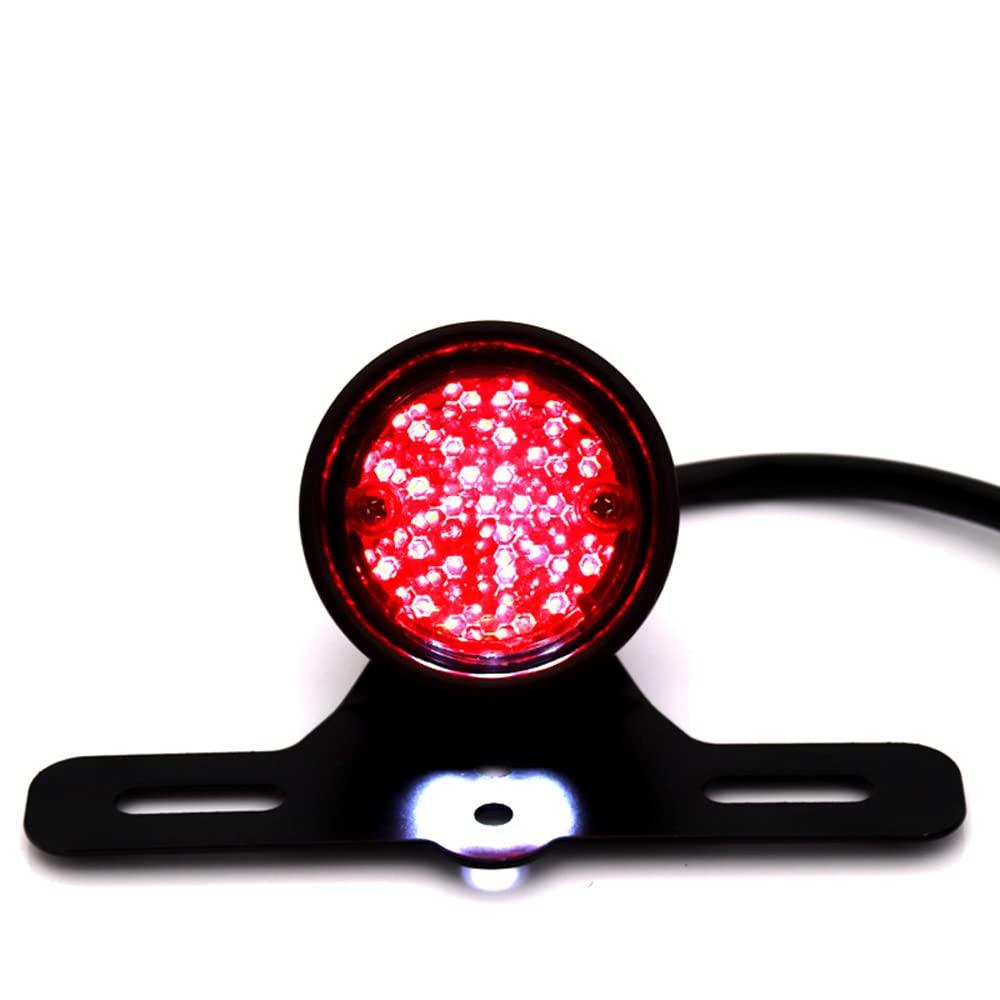 JIAHER Bakljus Motorcykel LED Vintage LED Bakljus Ljus Registreringsskyltsljus med