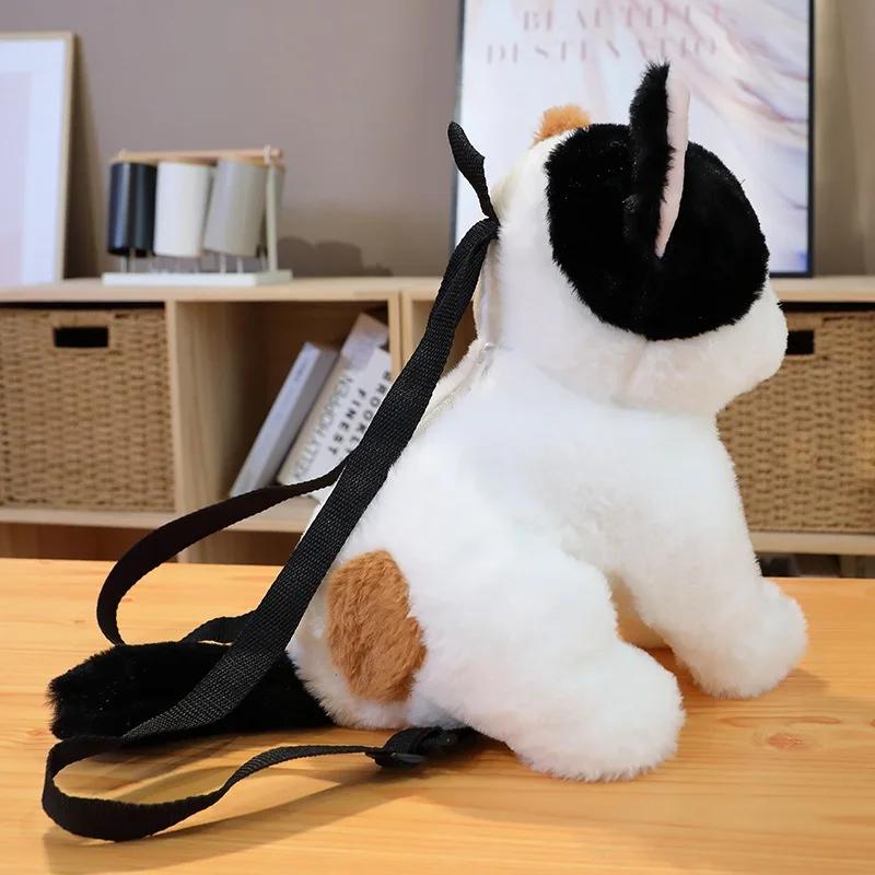 Super Cute Trendy And Fashionable Cat BackpackPlush Cat Backpack Pure Handmade Simulation Cat Shopping Bag For Birthday Gifts