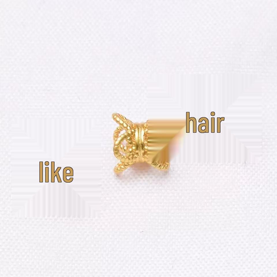 Double-Sided Gold-Plated Hollow Flower Beaded DIY Bracelet/Necklace