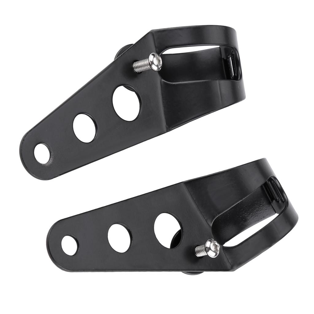 35 43mm Motorcycle Headlight Mount Bracket Fork Tube Clamp Kit Black for Chopper Cafe Racer