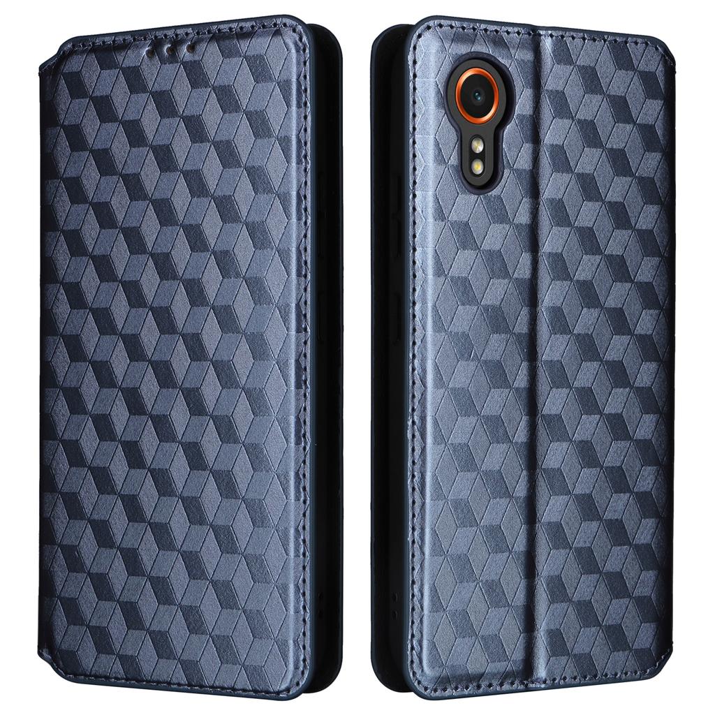 Kožené puzdro-peňaženka s potlačou Rhombus pre Samsung Galaxy Xcover7