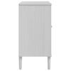 SENJA Sideboard Rattan Style White 80 x 40 x 80 cm Pine Wood
