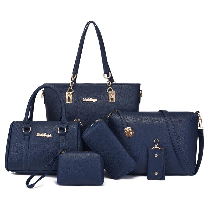 2023 Sada tašek pro matku a dítě: Trendy Kabelka, Taška přes rameno a Dámská velká taška crossbody - Šestidílná kolekce
