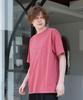 Yosemiti Applique Embroidery Pigment Short Sleeve T-Shirt Wine Yt-306