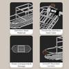 Waterproof Toothbrush Holder Stainless Steel Cutlery Storage Rack  for Bathroom