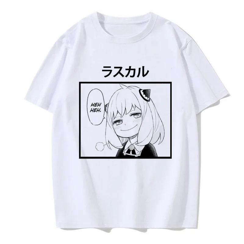 Y2k Shirt Anya Forger Spy X Family Anime T Shirt Kawaii Cartoon Mens_Women Tops Cotton Best Selling Round Neck Comfortable Soft
