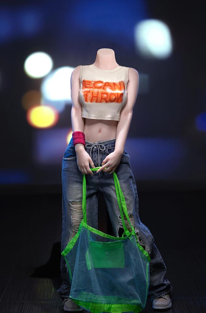 HANIDOLL Real Doll Love Doll Velký masturbátor TPE Želé v životní velikosti Prsa Pohyb ramen Zvětšená kostra Struktura 2 otvorů 158 cm Pouze tělo