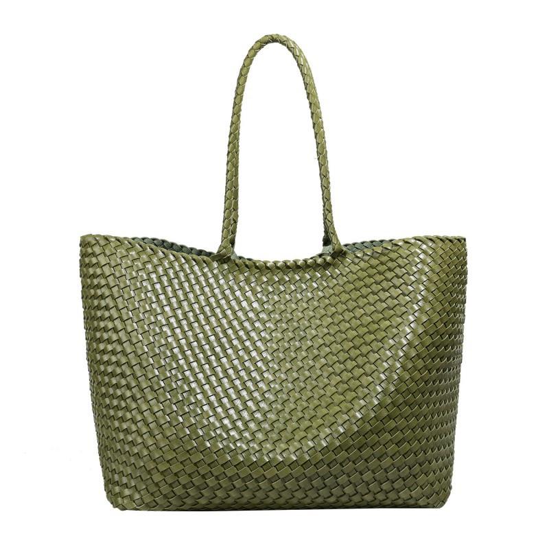 2025 New Fashionable Large-capacity Pure Hand-knitted Single-shoulder Underarm Bag Niche High-end Portable Tote