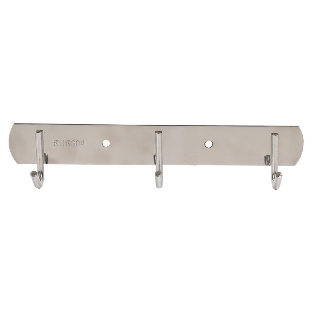 2 Pcs Wall Mounted Hook Rack Stainless Steel Brushed Finish Space Saving Wall Coat Hook for Kitchen