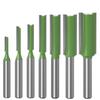 1/7pcs 6mm 1/4inch Shank Single Double Flute Straight Bit Milling Cutter for Wood Tungsten Carbide Router Bit Woodwork Tool
