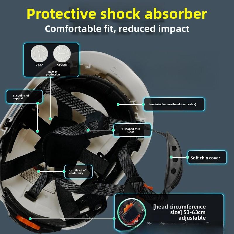 Proteção Ocular Anti-esmagamento Capacete de Segurança para Canteiro de Obras Capacete Rígido ABS Construção Equipamento de Proteção para a Cabeça Estampado