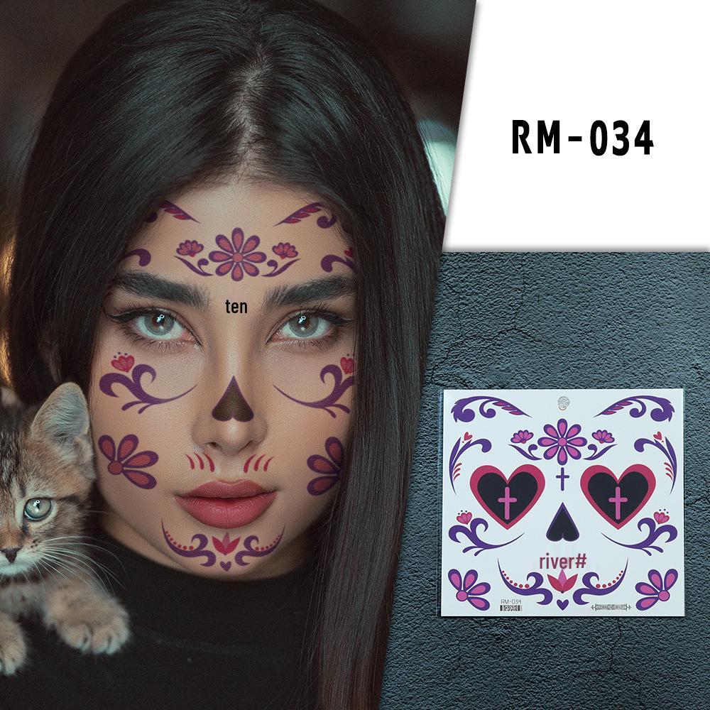 Realistic Halloween Scar Face Tattoo Stickers - Waterproof Makeup Terror Stickers
