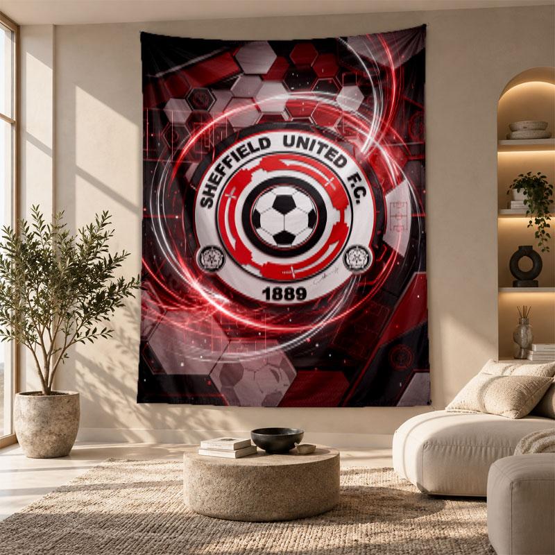 Decorative Tapestry,Sheffield United Football Printed Wall Art, Lightweight Wall Hanging For Bedroom Background