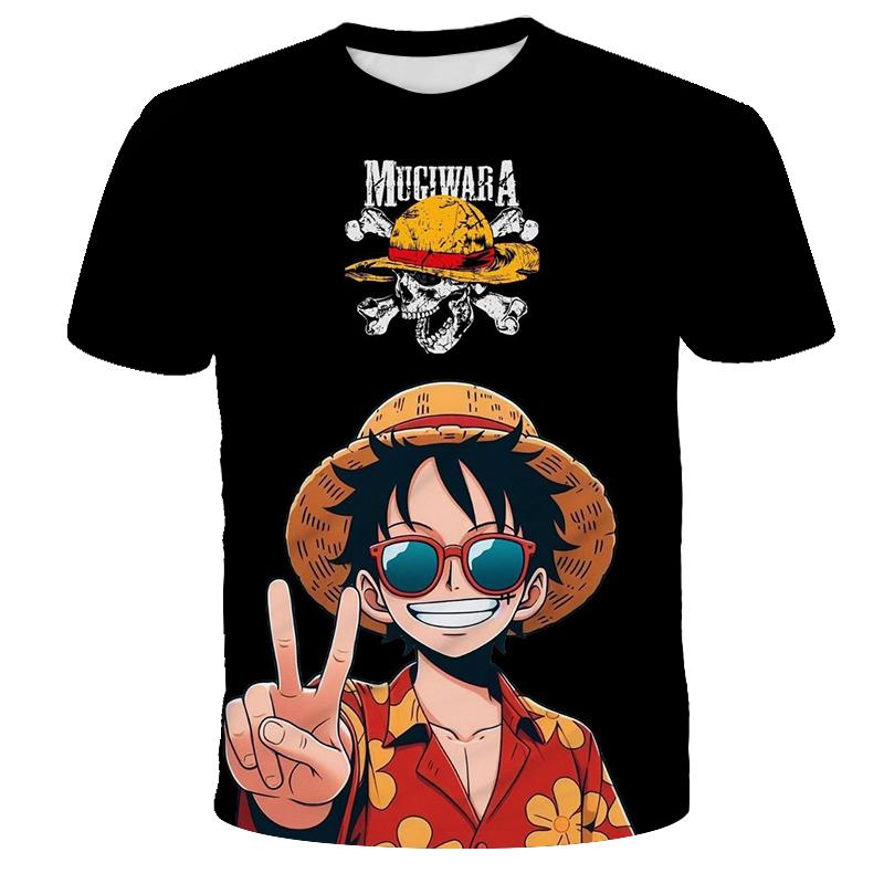 

Children s Clothing Boy Loose Clothing Casual Boy T-shirt Anime T-shirt Role Playing Luffy Cartoon Short Sleeve 150