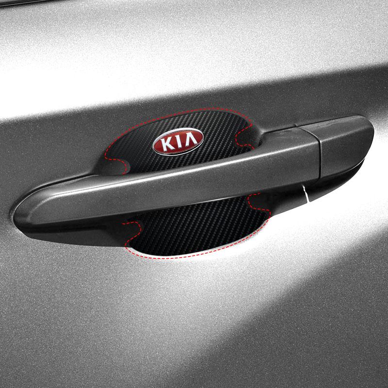 Car Door Handle Bowl Scratch Protective Stickers Carbon Fiber Cars Sticker For Kia Sauer Cerato Forte K8 K900 Optima Picanto Ray EV Venga SPORTAGE EV6