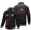 Jaqueta Masculina com Gola Alta e Zíper com Logo de Carro - Estilo Baseball Esportivo Casual para Primavera e Outono