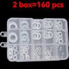 1-5box O-ring Fasteners Washers Stainless Steel Flat Gasket Home Screw Bolts Assorted Kit Accessories M2 M2.5 M3 M4 M5 M6 M8 M10