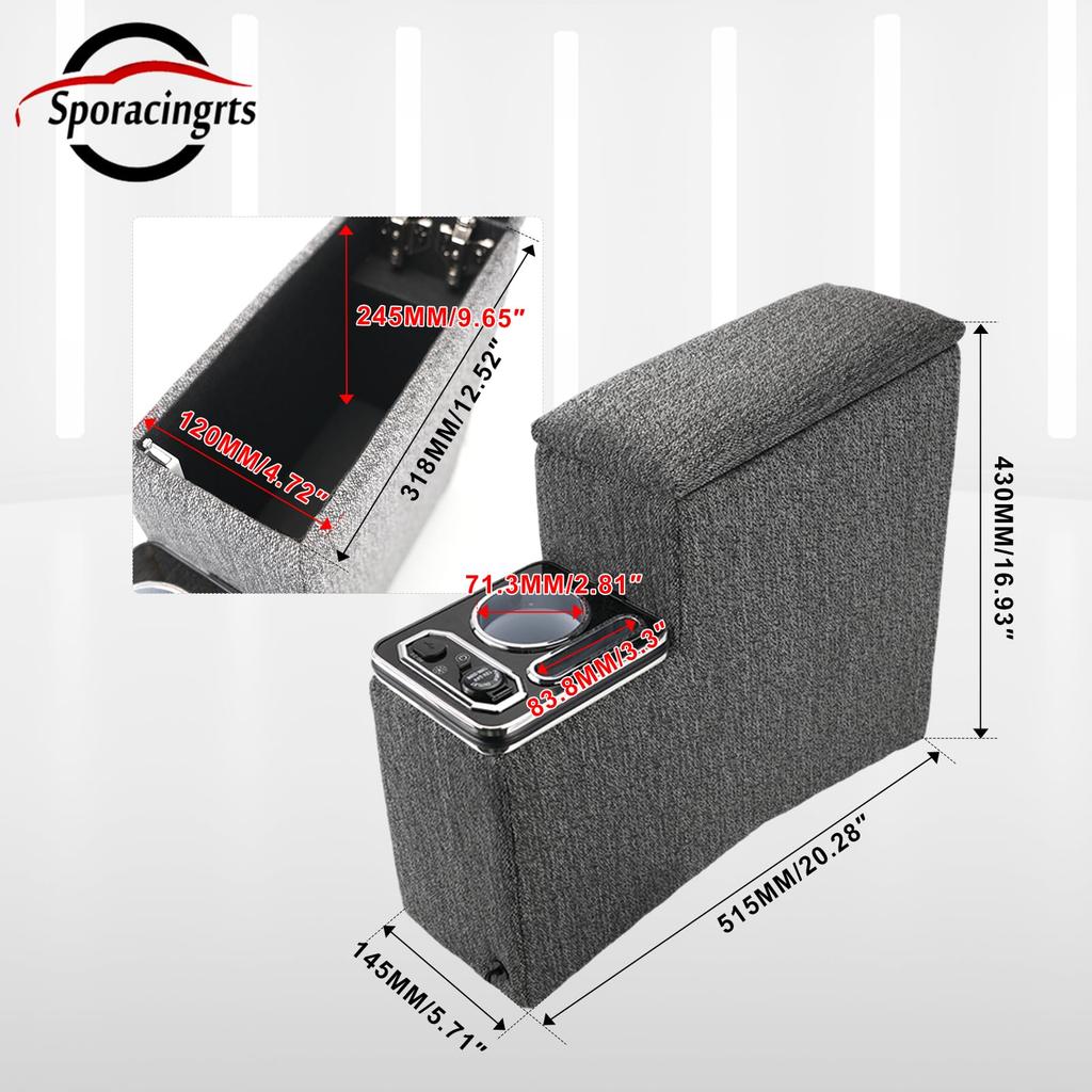 Sporacingrts Sienta Storage Armrest Console Compatible with 170 10 and 15 Center Console Fabric Designed Exclusively for SIENTA Not Compatible with