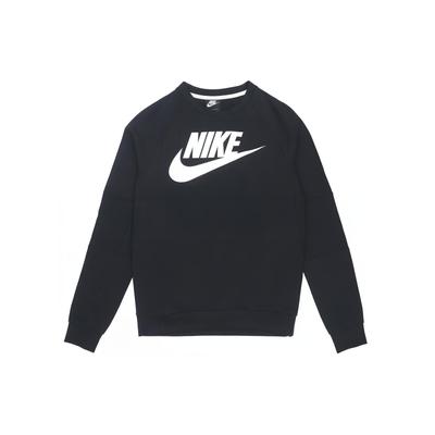 Casual Sport Knit Crewneck Sweatshirt Men Tops Black DJ0349-010