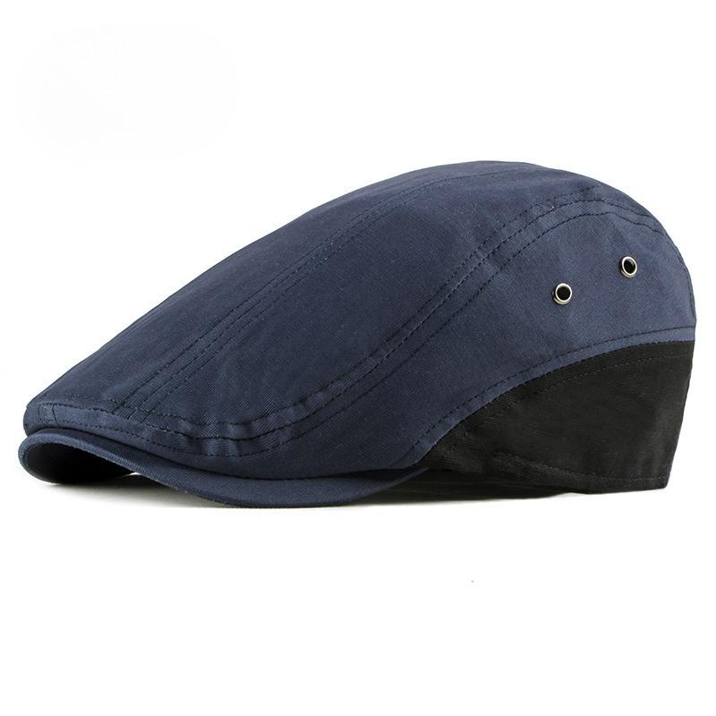 Spring Summer Thin Breathable Beret for Men Women British Retro Flat Cap Fashion Patchwork Newsboy Cap Casual Duckbill Peaked Hat