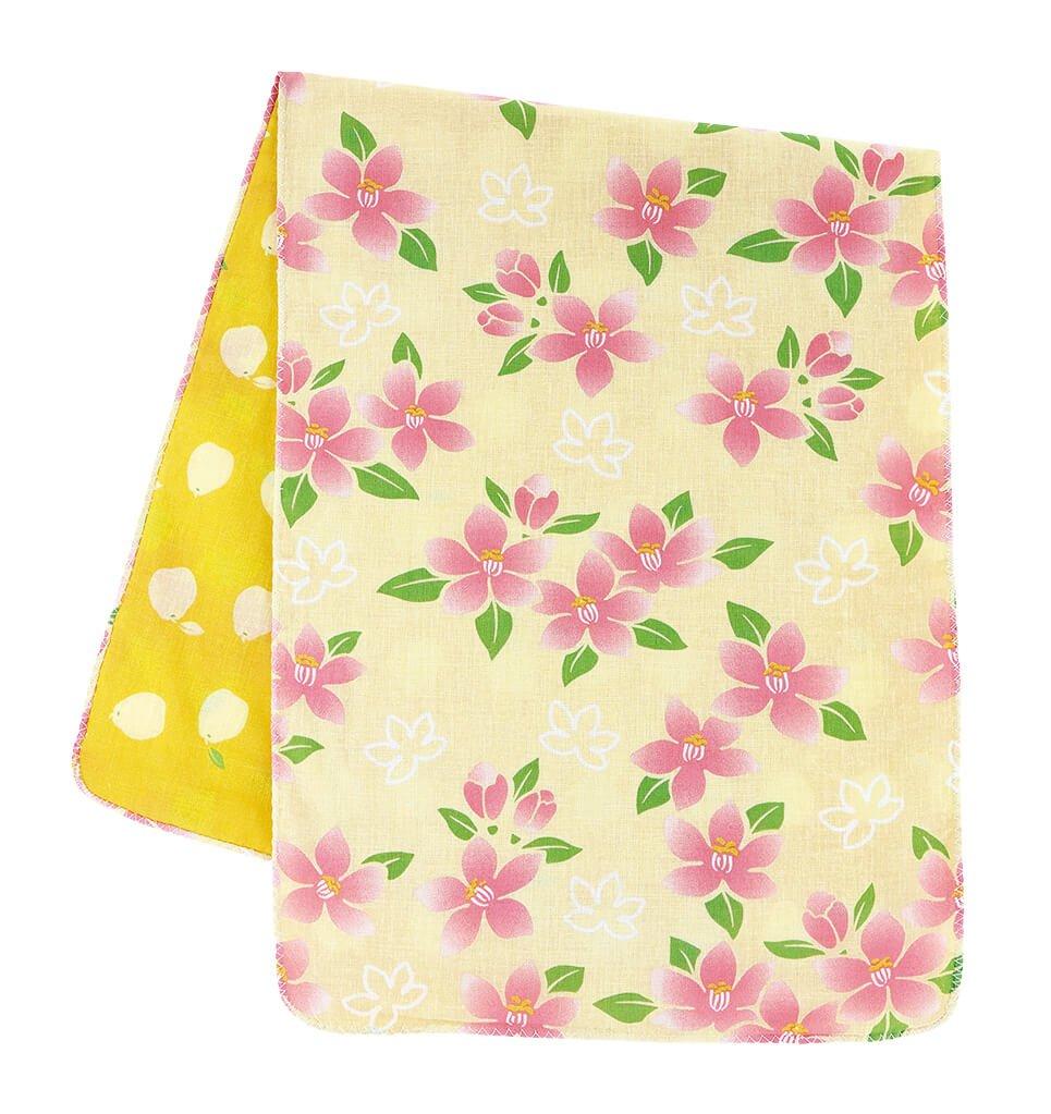 A Soft and Fluffy Tenugui Towel Made of Gauze with Patterns On Both Sides Triple-layered (Karin)