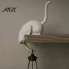 Minimalist Wall Hook Cat with Lantern, 3D Printed LED Light Decorative Handmade Hanger Hook, Creative Shelf for Bookshelf Desk And Entryway