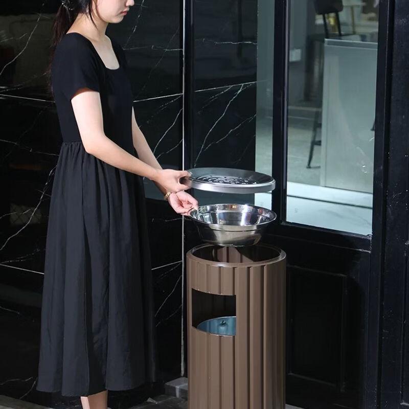 Commercial Standing Smoking Waste Bin with Ashtray