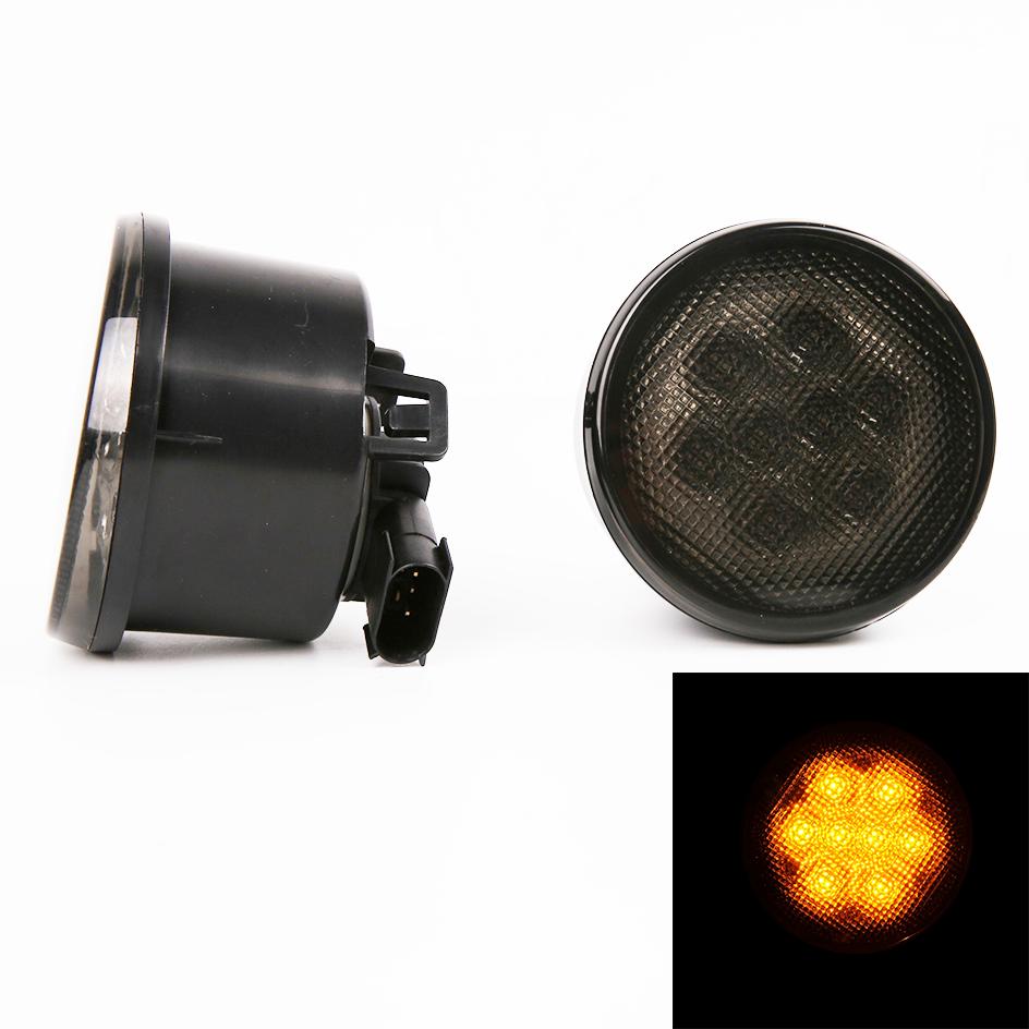 

Дымчатый янтарный / желтый светодиодный указатель поворота в сборе, указатель поворота, боковые габаритные огни для Jeep Wrangler JK