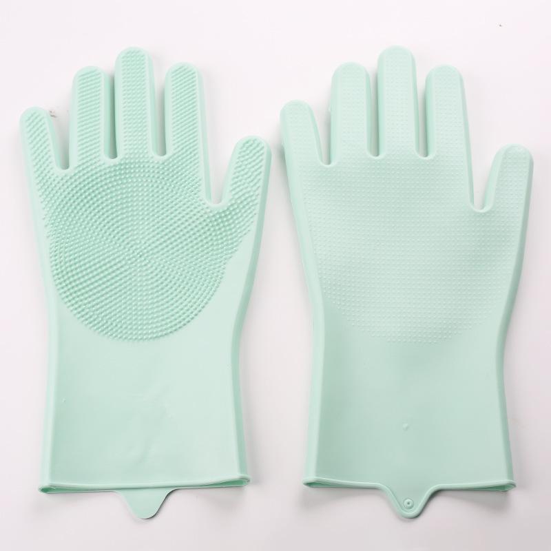 High-Temperature Resistant Silicone Dishwashing & Pet Bathing Gloves
