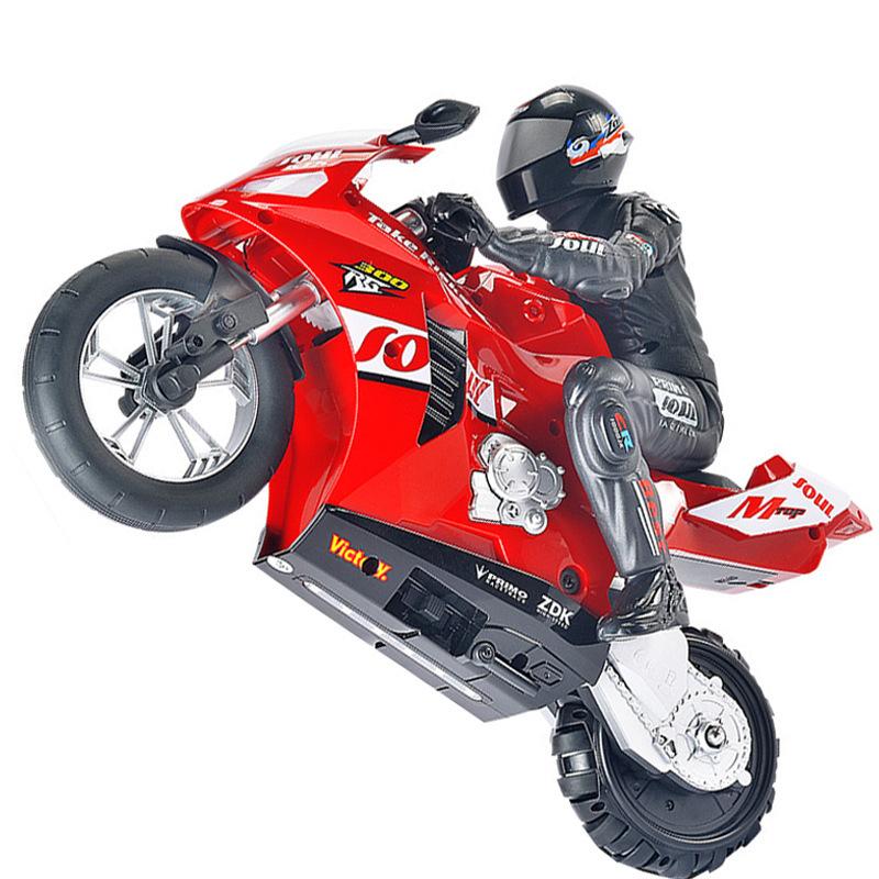 non-toxic RC Motorcycle Self-Balancing 6 Axis of Gyroscope Stunt Racing Motorcycle Plastic RTR High Speed Off-Road Model Kid Toys For children