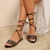 Fashion 2025 Summer New Fashion Flat Open Toe Sandals Women's Cross Strap Sandals for Women Gladiator Beach Sexy Rome Zapatos Mujer