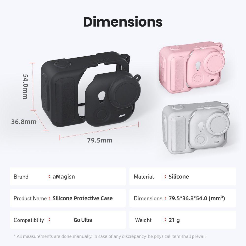 Scratch-proof Protective Case Silicone Lens Cap for Insta360 Go Ultra Action Camera Accessories