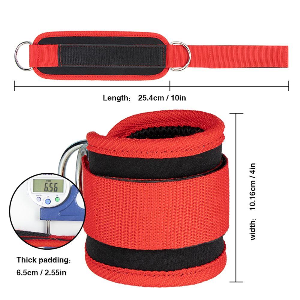 Ankle Buckle Double D-Ring Ankle Cuffs Leg Strength Trainer Cable Ankle Straps Gym Workouts