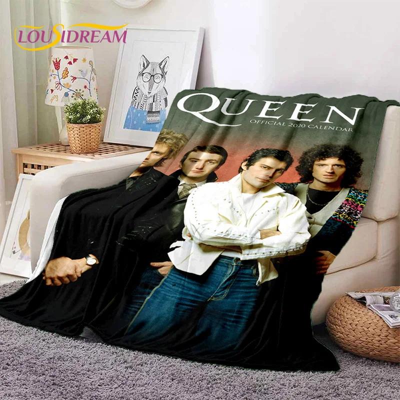 Klassiker Queen-Rockband Freddie Weiche Flanelldecke für Betten Schlafzimmer Sofa Picknick, Überwurfdecke zum Zudecken Outdoor-Freizeit Geschenk