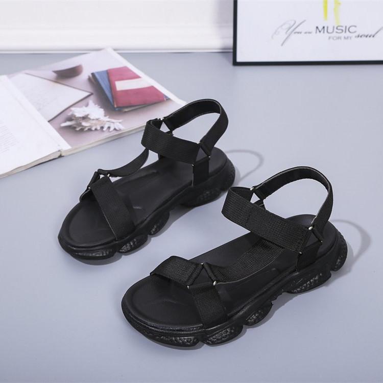 Summer Women's Beach Sandals Round Toe Platform Stylish Colorful Statement Sandals Roman Style Plus Size Sandals