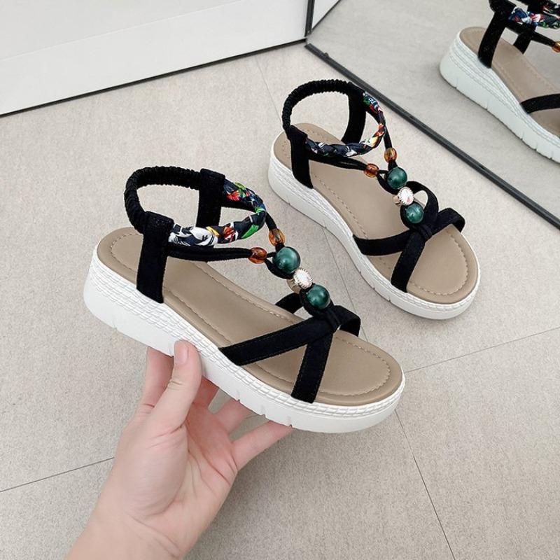 Fashion 2025 New Women Summer Sandals Women Shoes Bohemia Beach Flat Casual Sandals Leisure Female Women Slip On Sandalias