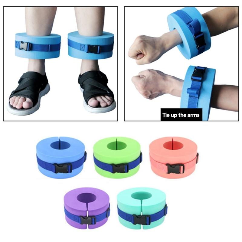 Anelli galleggianti in schiuma per nuoto con fibbie a sgancio rapido Cinture per caviglie e braccia per fitness, esercizio, allenamento Accessori per piscina