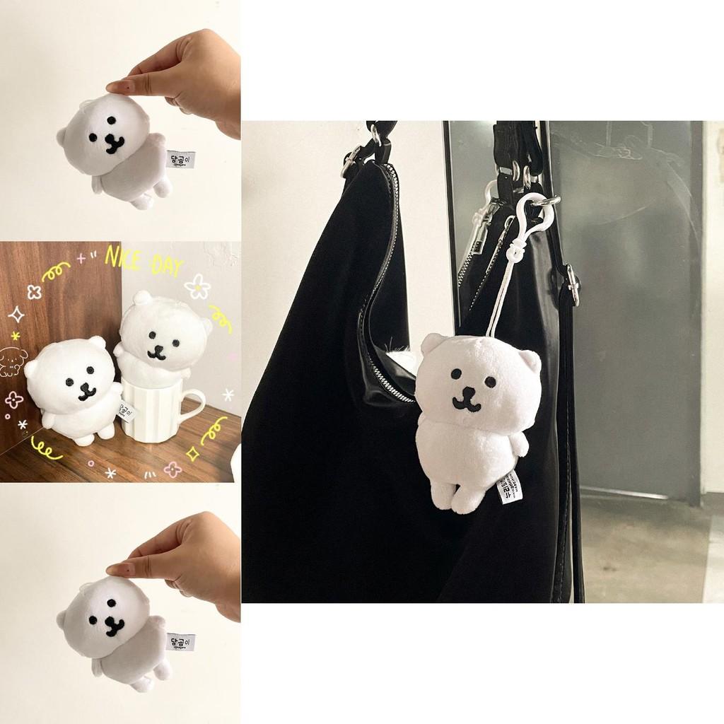 Teddy Bear White Plush Stuffed Toy Animal Doll Backbag Decoration Kids Gifts